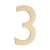 Architectural Mailboxes Brass 5 inch Floating House Number Polished Brass 3 3585PB-3